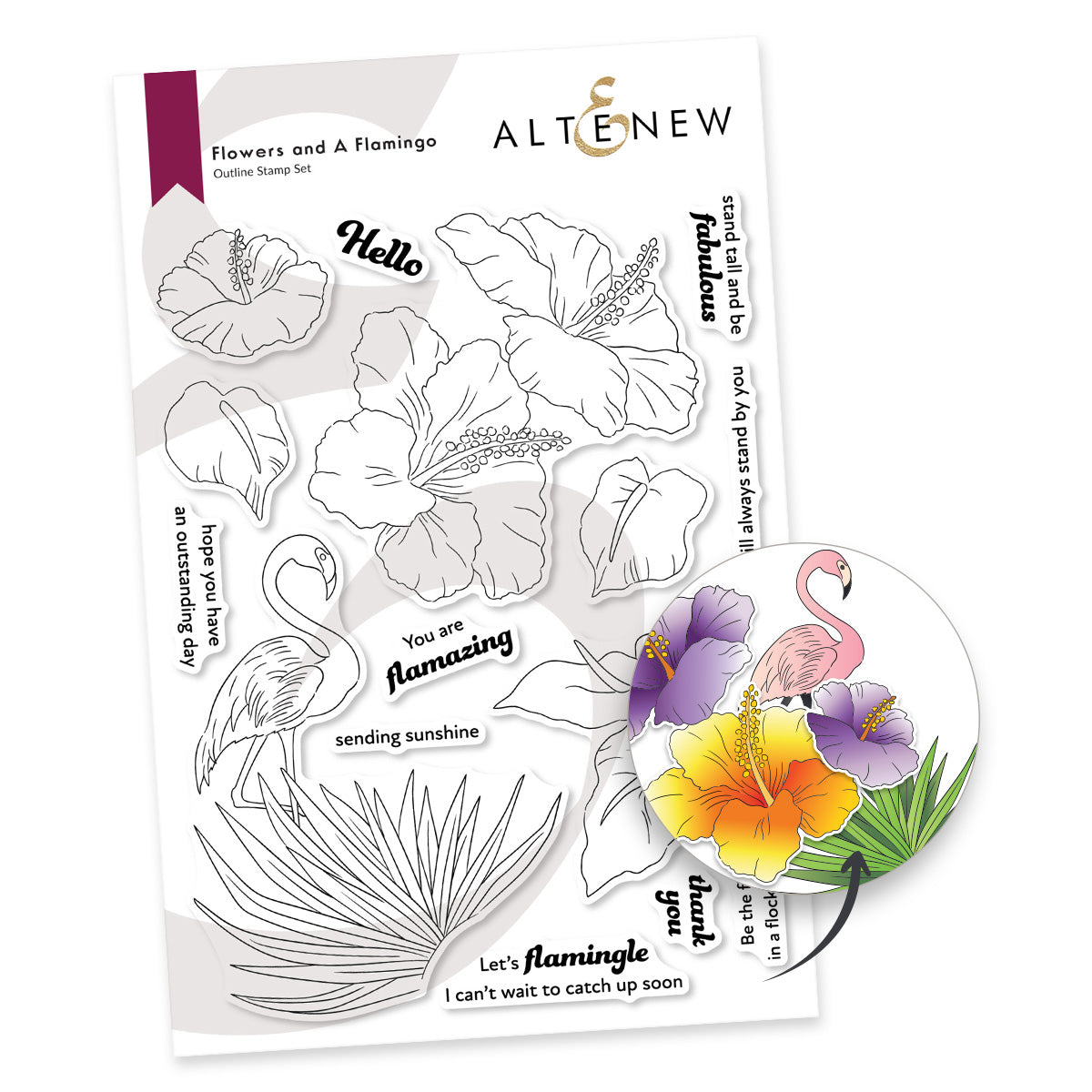 Altenew Flowers and A Flamingo Clear Stamps alt10168