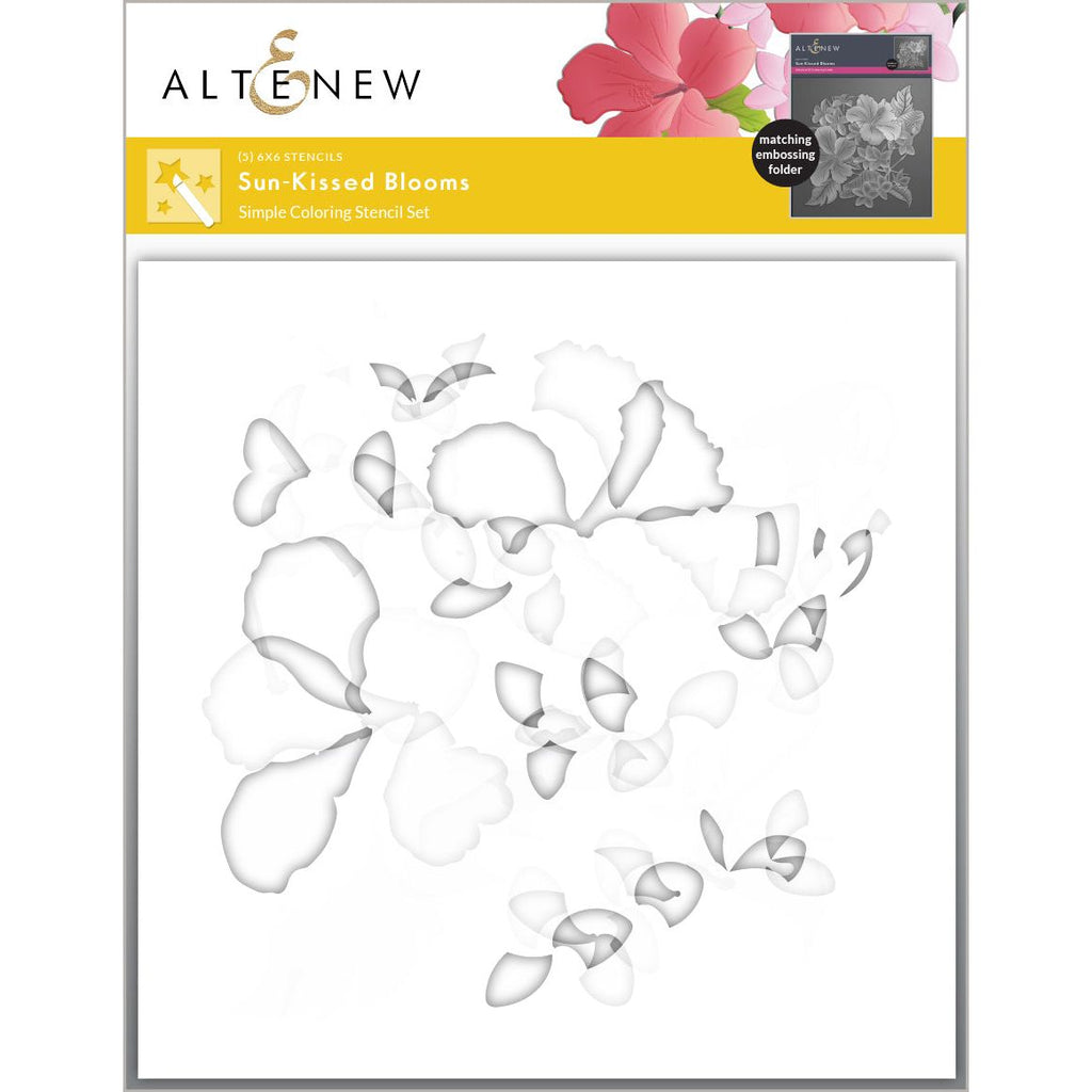 Altenew Sun-Kissed Blooms Simple Coloring Stencils alt10178