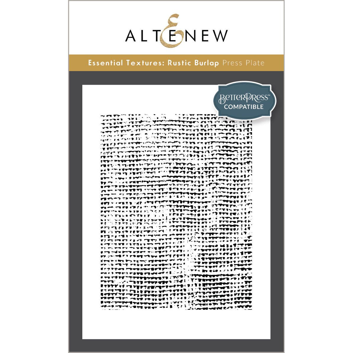 Altenew Essential Textures Rustic Burlap Press Plate alt8822