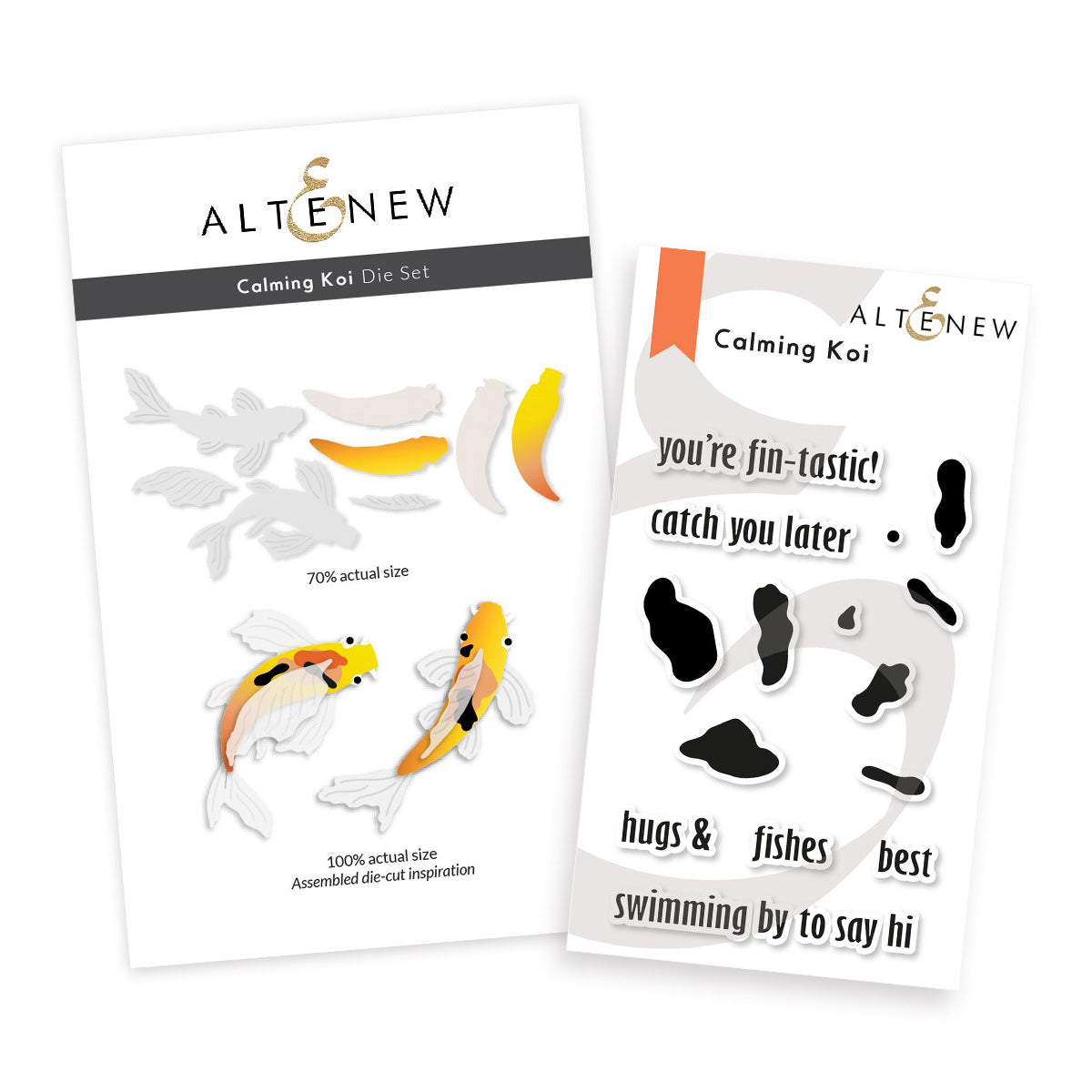 Altenew Calming Koi Clear Stamp and Die Set