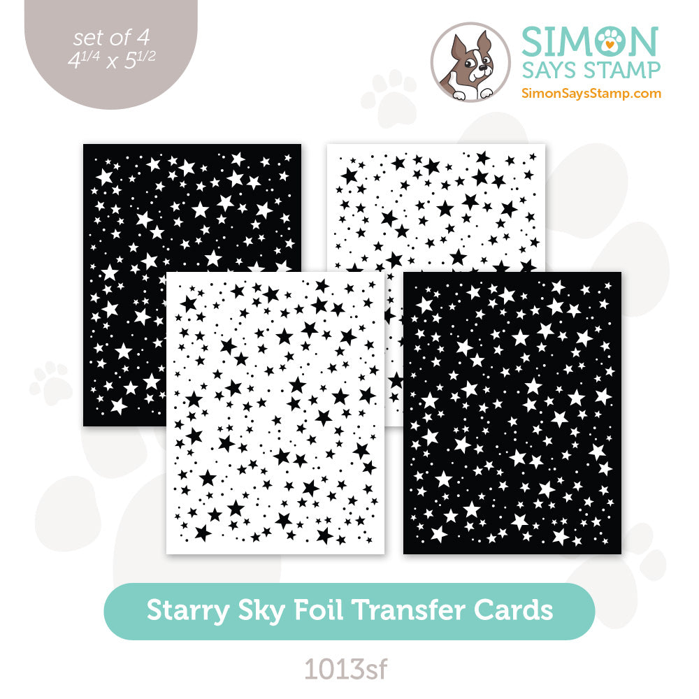 Simon Says Stamp Foil Transfer Cards Starry Sky 1013sf Cheering For You
