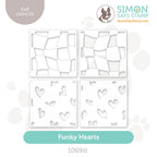 Simon Says Stamp Set of 4 Stencils Funky Hearts 1069st To Be Loved