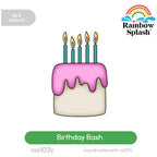 Rainbow Splash Stencil Birthday Bash rss103c Splendor