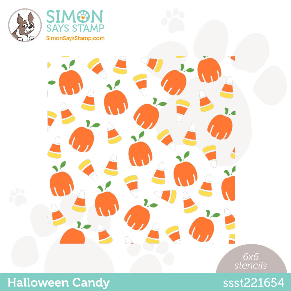 Simon Says Stamp Set of 4 Stencils HALLOWEEN CANDY ssst221654 *