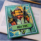 Simon Says Stamp Tim Holtz Abstract Florals Bundle setaf24  Miss You Card