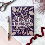 Simon Says Stamp Abundant Leaf Background Wafer Die s963 Festive Fun Christmas Card | color-code:ALT11