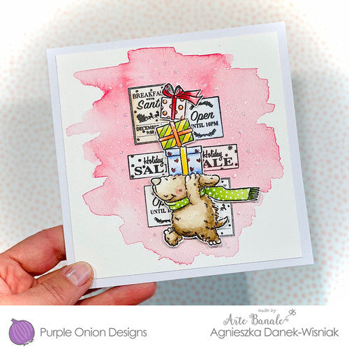 Purple Onion Designs Kringle's Department Store And Window Signs Cling Stamp pod1376 Christmas Shopping Presents Card
