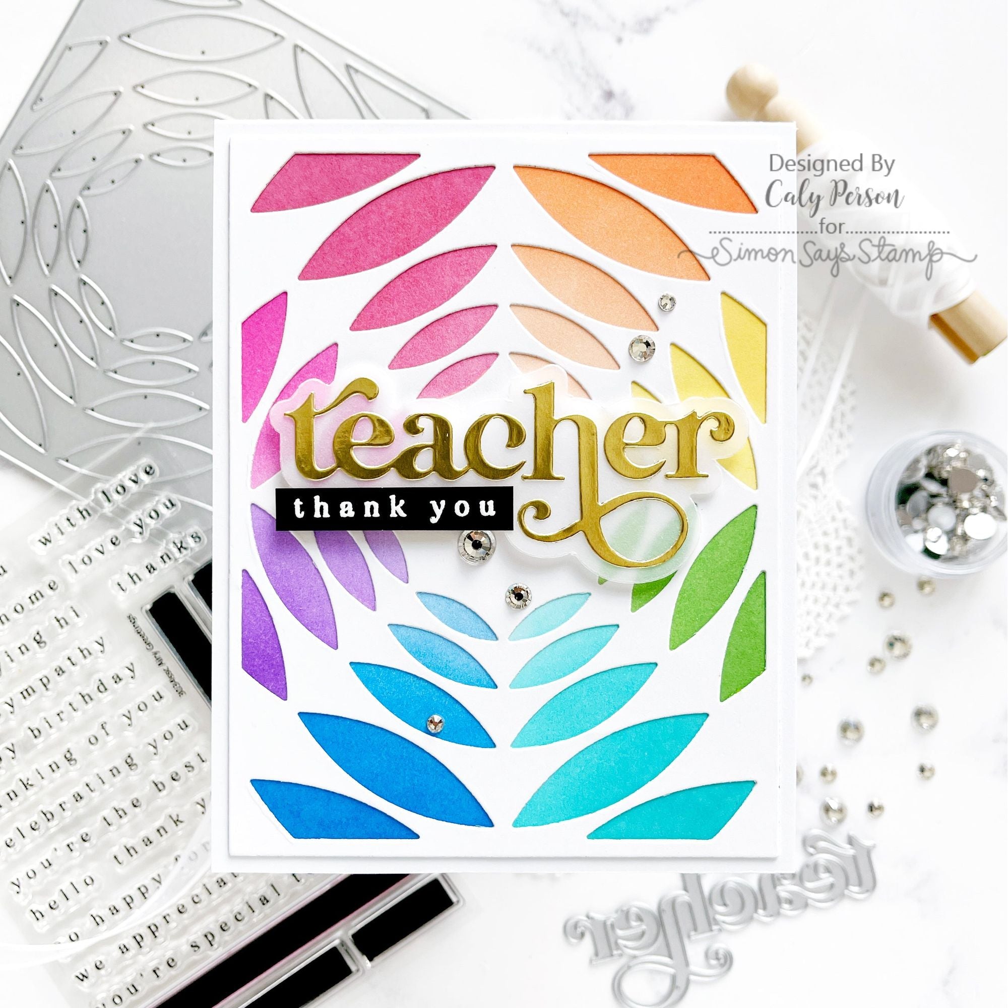 Simon Says Clear Stamps Airy Greetings 3034ssc Be Bold Teacher Card | color-code:ALT04