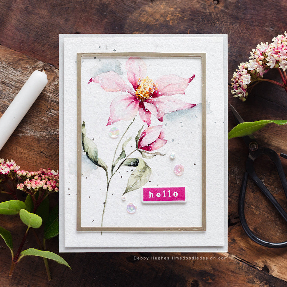 Simon Says Clear Stamps Airy Greetings 3034ssc Be Bold Hello Card | color-code:ALT02
