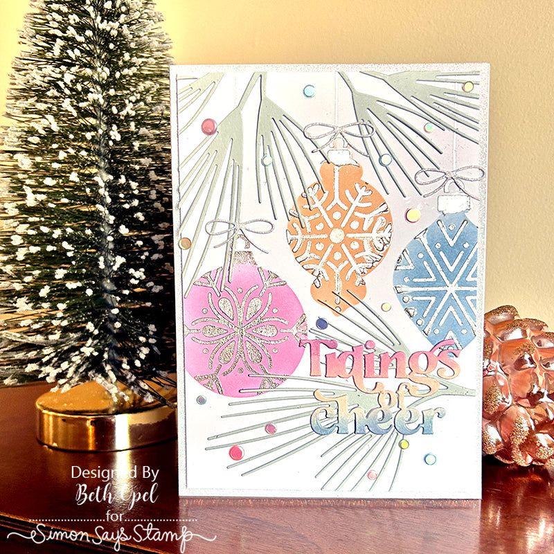 Simon Says Stamp Airy Pine Needles Wafer Dies s869 All The Joy Christmas Card