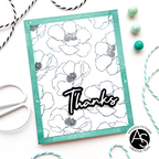Alex Syberia Designs From Our Hearts Clear Stamp Set asd-sta-181 thanks
