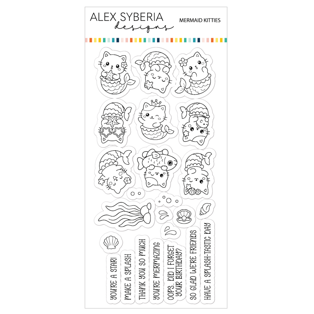 Alex Syberia Designs Mermaid Kitties Clear Stamp Set asd-sta-226