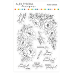 Alex Syberia Designs Peony Corners Clear Stamp Set asd-sta-228