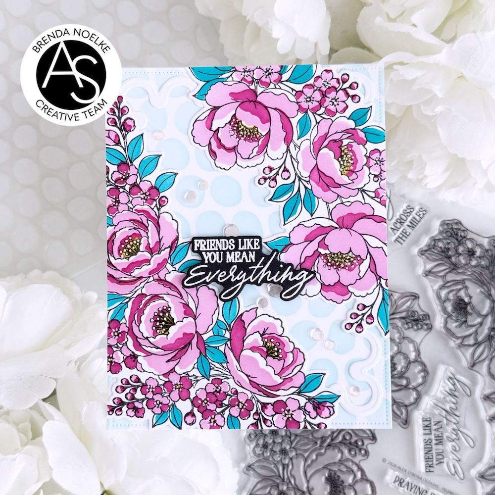 Alex Syberia Designs Peony Corners Die Set asd-cd-228 friends like you