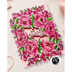 Alex Syberia Designs Peony Corners Die Set asd-cd-228 heartfelt thanks