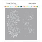 Alex Syberia Designs Peony Corners Stencil Set asd-ste-228