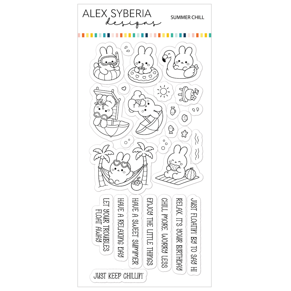Alex Syberia Designs Summer Chill Clear Stamp Set asd-sta-227