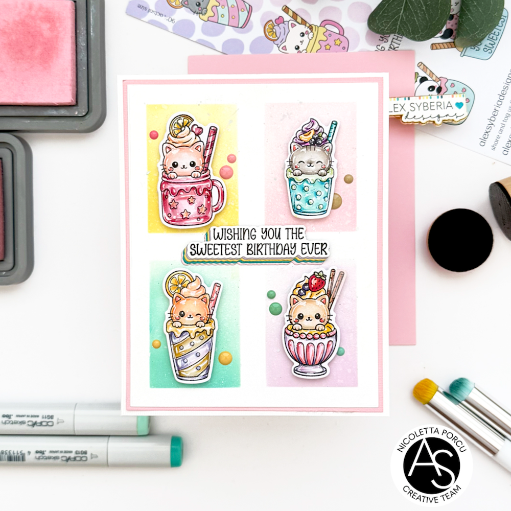 Alex Syberia Designs Sweet Treats Clear Stamp Set asd-sta-225 sweetest birthday