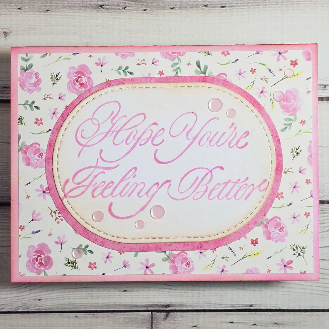 Spellbinders Copperplate Hope You're Feeling Better BetterPress Plate bp-276