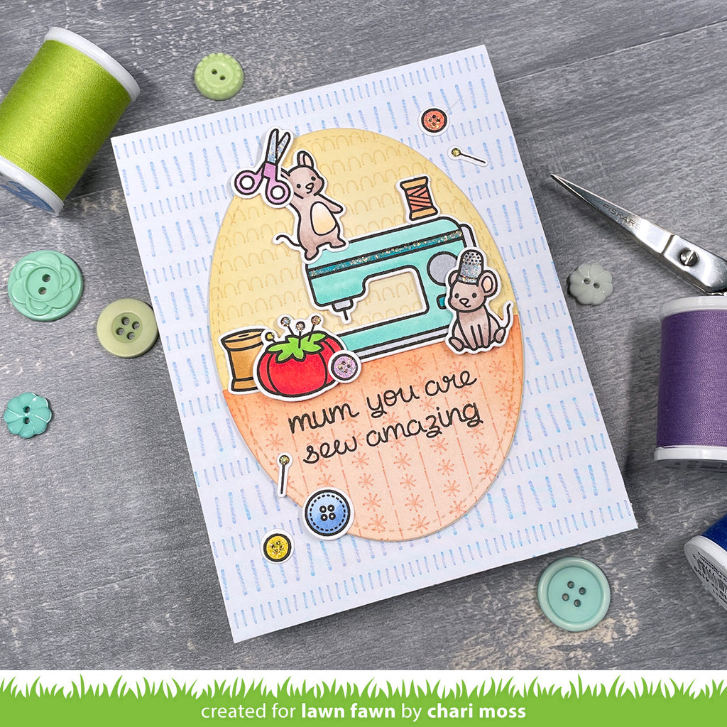 Lawn Fawn All the Mums Clear Stamps lf3457 Sew Amazing