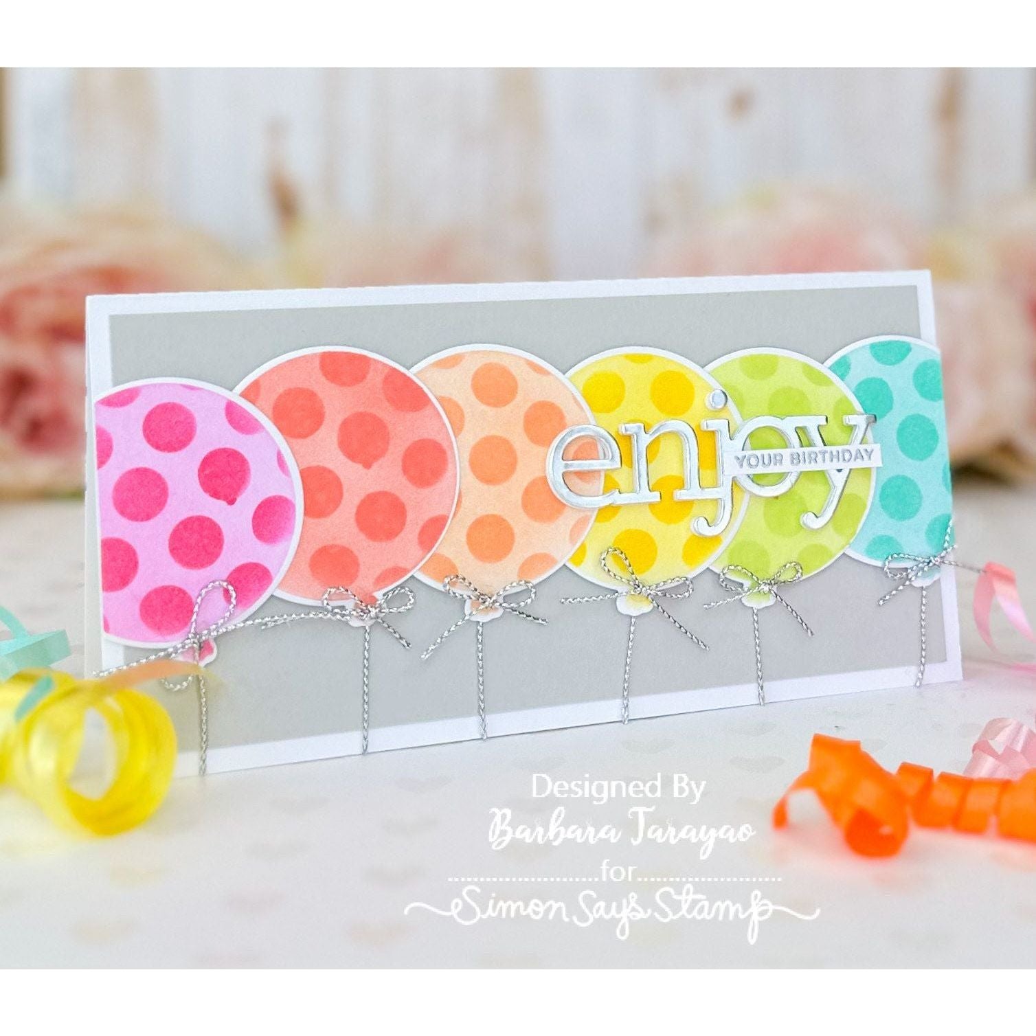 Simon Says Stamp Stencils All The Balloons ssst221705c Stamptember Birthday Card | color-code:ALT02