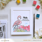 Altenew Flowers and A Flamingo Clear Stamps alt10168 hello