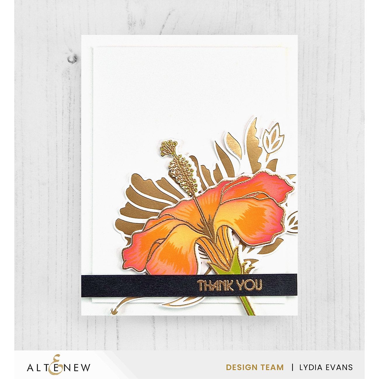 Altenew Fanning Foliage Hot Foil Plate alt8212 thank you