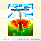 Altenew Hibiscus Motif Simple Coloring Stencil alt8217 sunshine