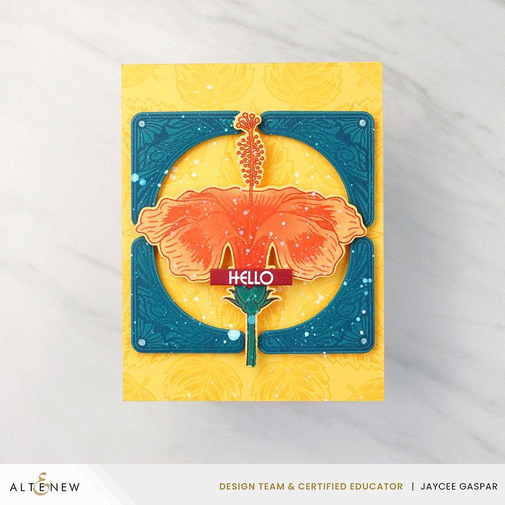 Altenew Hibiscus Motif Stamps alt8215 hello