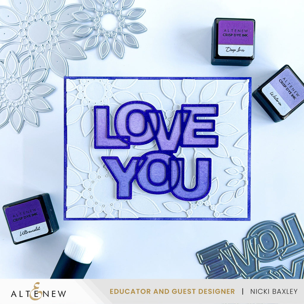 Altenew Jeweled Botanicals Layering Dies alt8716 love you