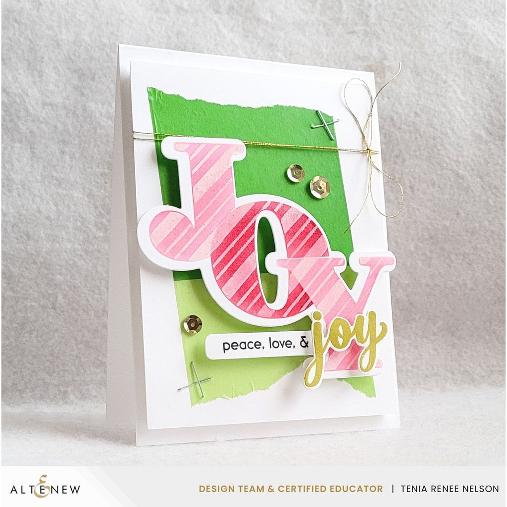 Altenew Joy Hot Foil Plate alt8207 peace love and joy