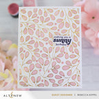 Altenew Modern Leaf Background Press Plate and Coordinating Stencil Set sunny birthday