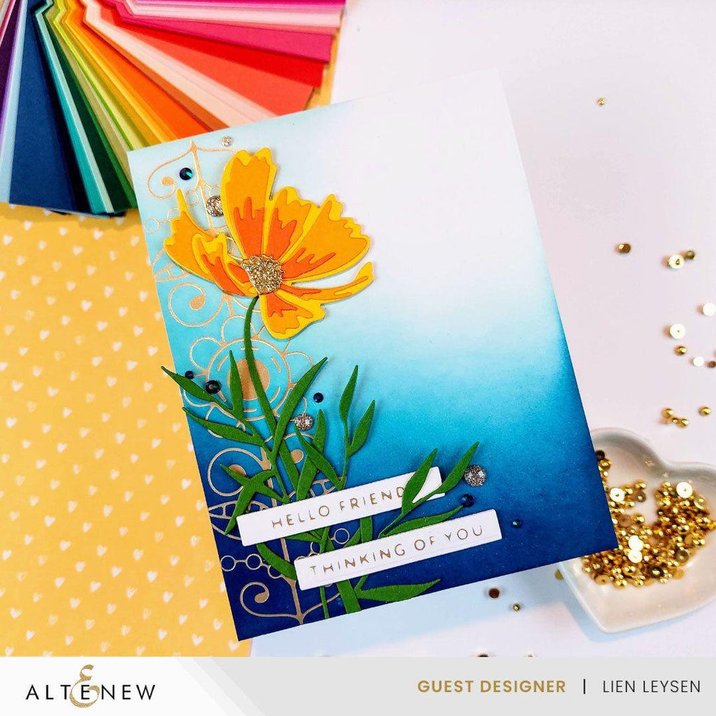Altenew Nordic Vines Dies alt8221 hello friend