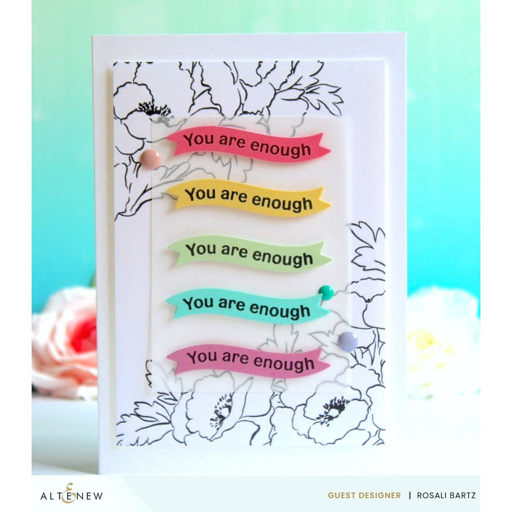 Altenew One-Go Words and Banners Dies alt10043 you are enough