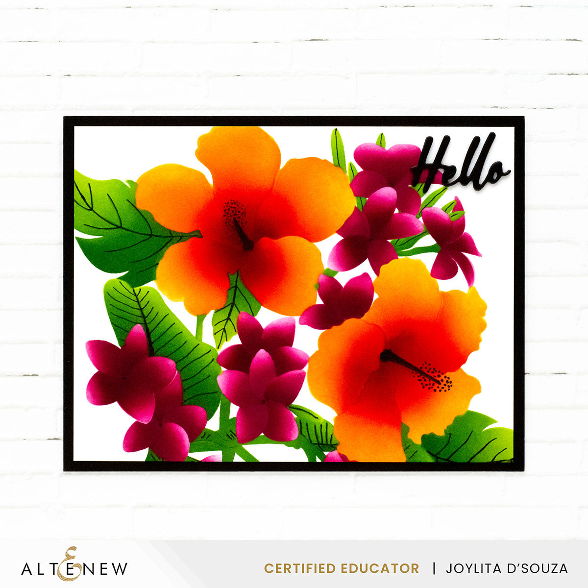 Altenew Sun-Kissed Blooms Simple Coloring Stencils alt10178 hello