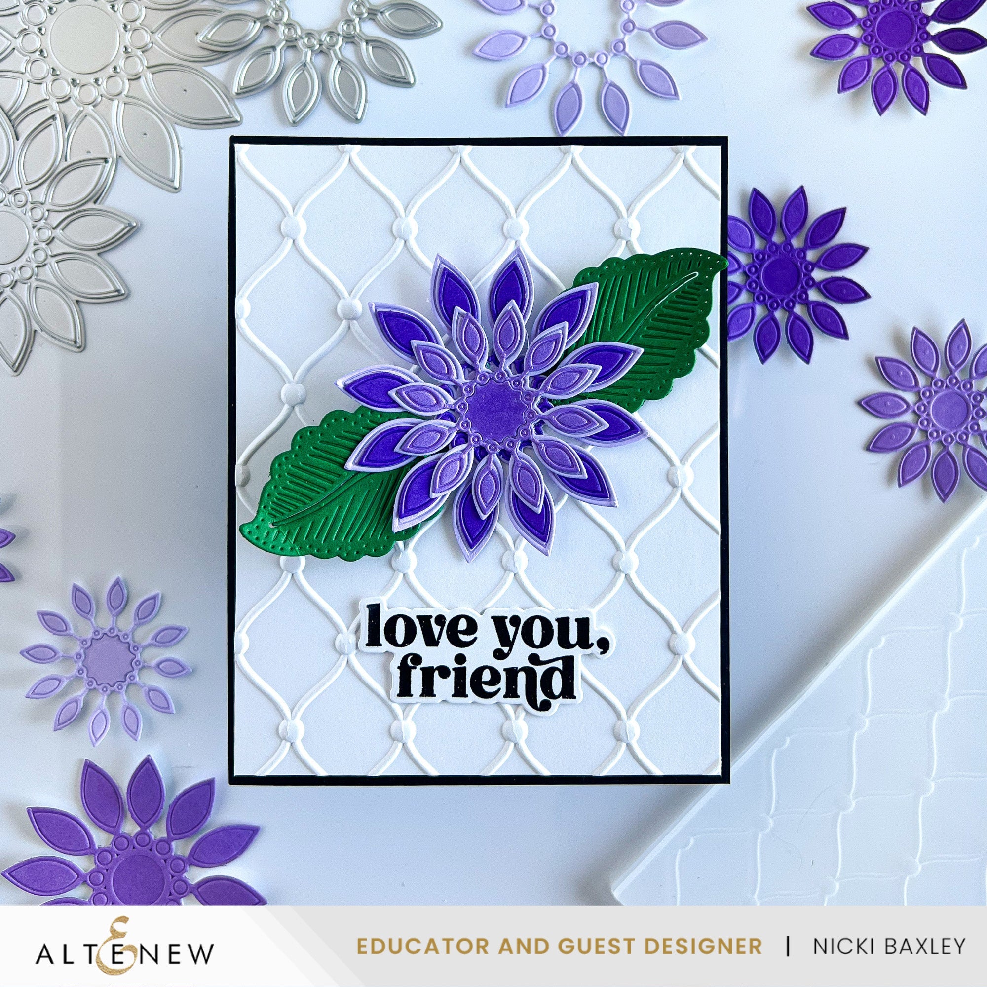 Altenew Jeweled Botanicals Layering Dies alt8716 tufted