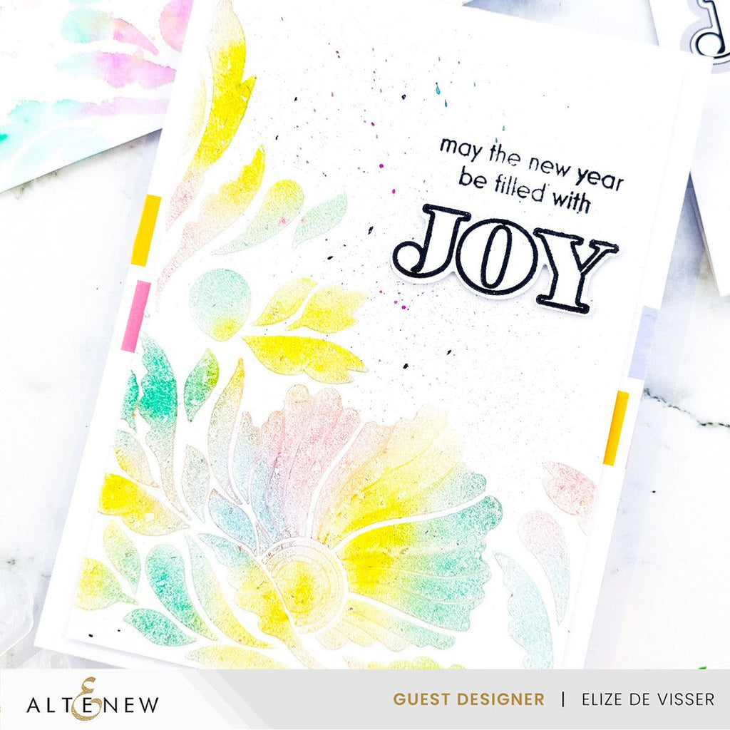 Altenew Dynamic Foliage Simple Coloring Stencil alt8214 joy