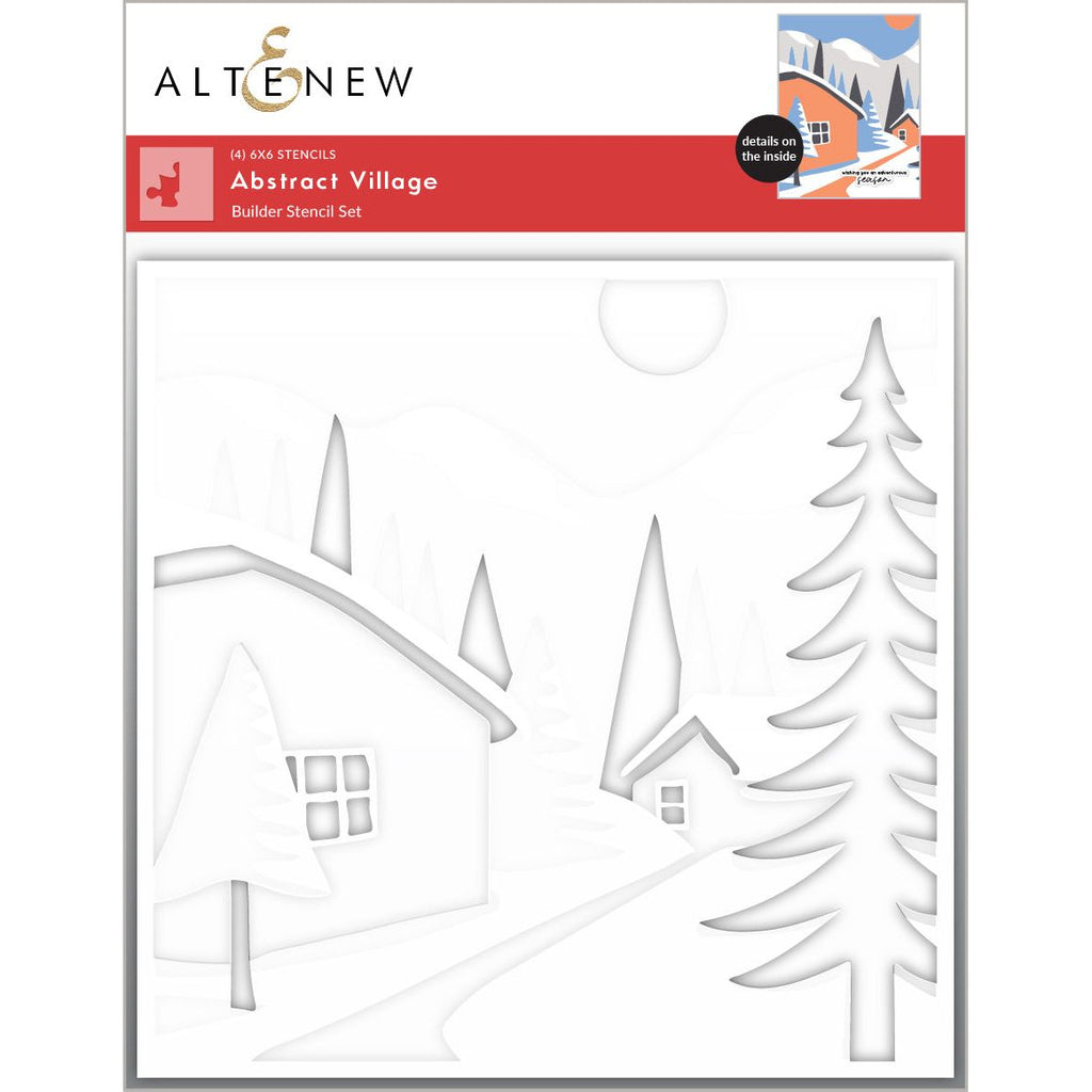 Altenew Abstract Village Builder Stencils alt10908