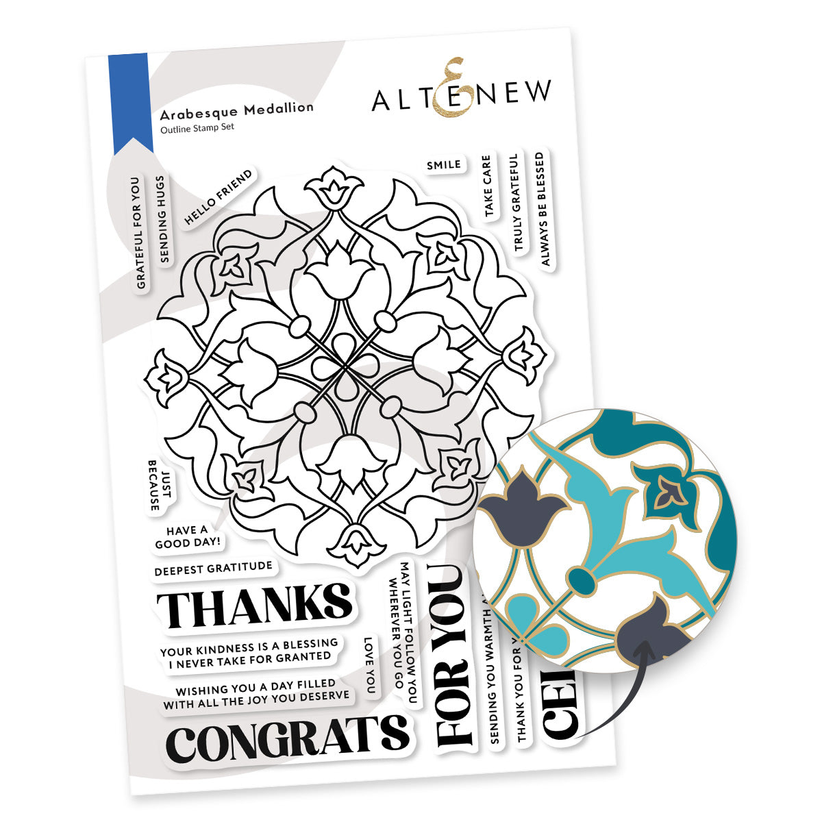 Altenew Arabesque Medallion Clear Stamps alt11430