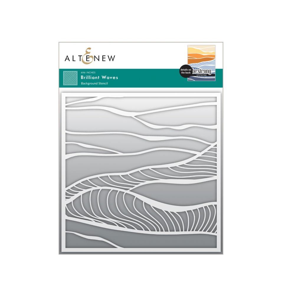 Altenew Brilliant Waves Background Stencil alt10935
