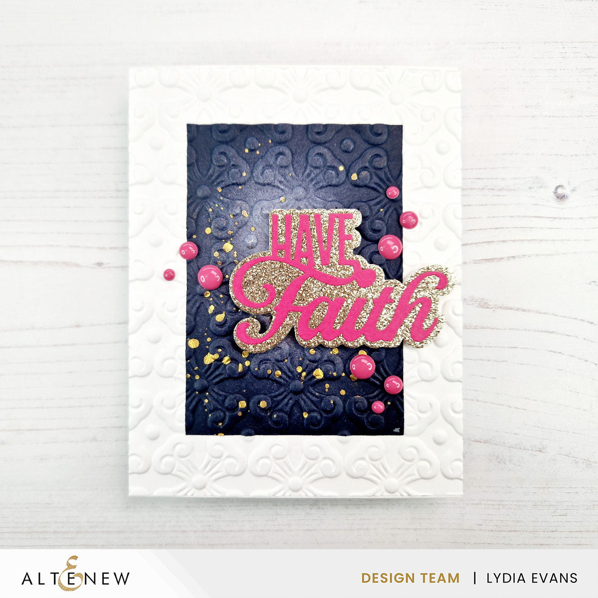 Altenew Bubblegum Dreams Enamel Dots alt10454 embossed
