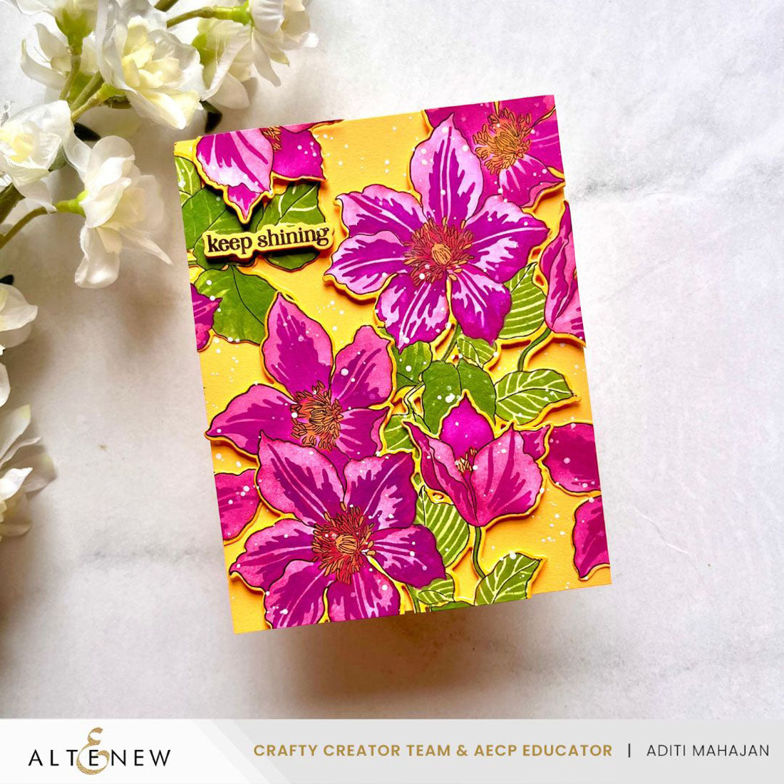 Altenew Build-A-Garden Climbing Clematis Set alt11057bn pink