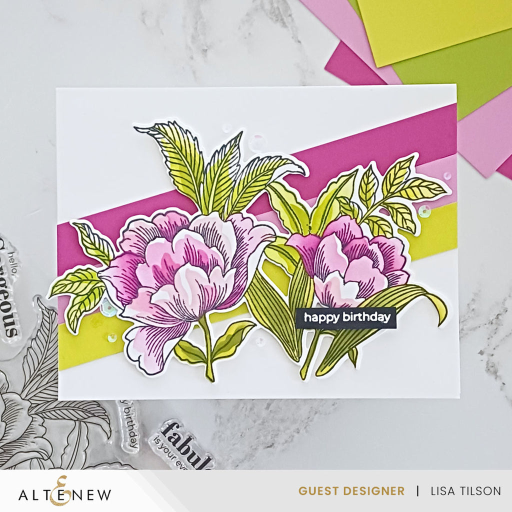 Altenew Build-A-Garden Posh Petals alt11254bn happy birthday