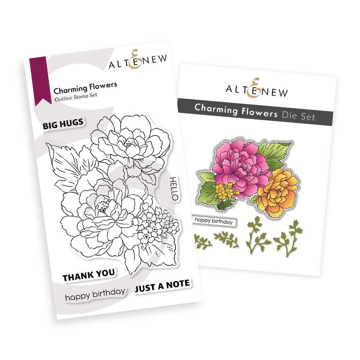Altenew Charming Flowers Clear Stamp and Die Set