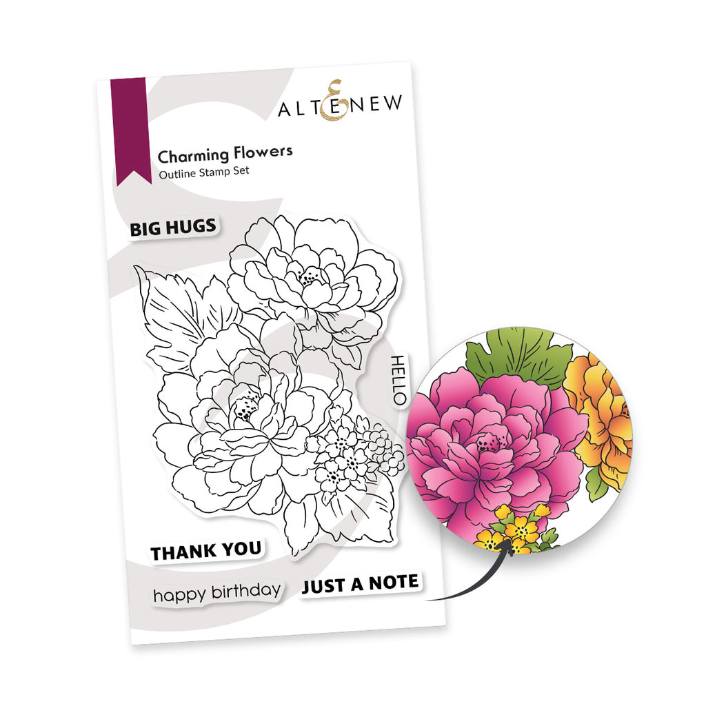 Altenew Charming Flowers Clear Stamp and Die Set image 1