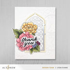 Altenew Charming Flowers Die alt10370 thank you
