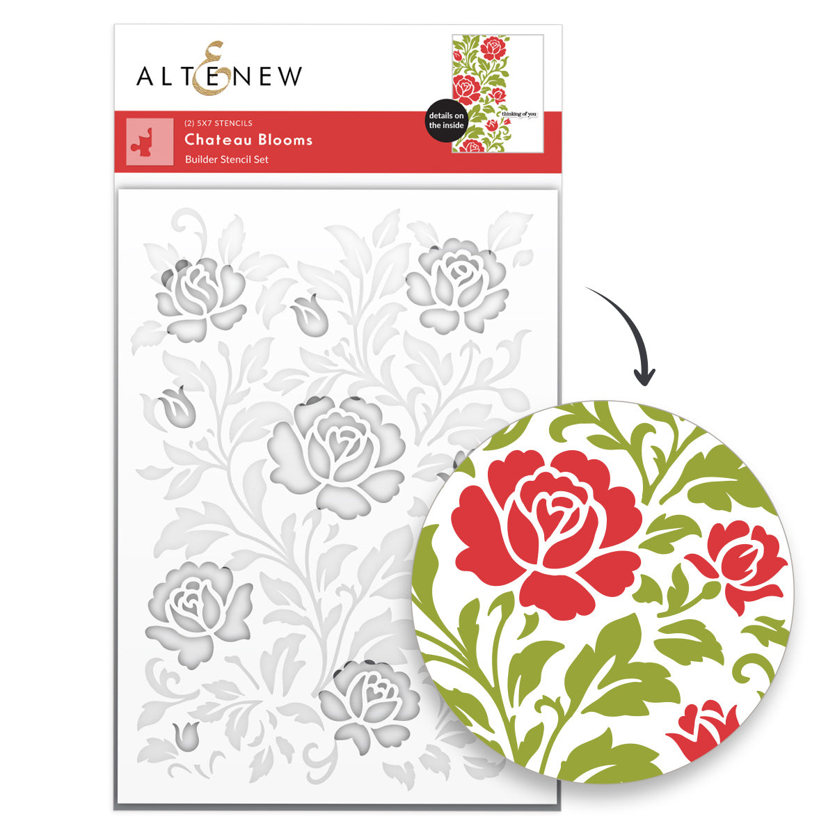 Altenew Chateau Blooms Stencils alt11407