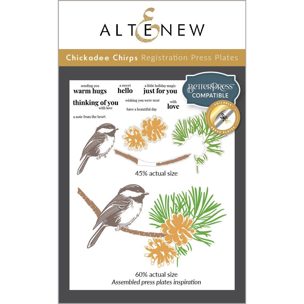 Altenew Chickadee Chirps Registration Press Plates alt10918