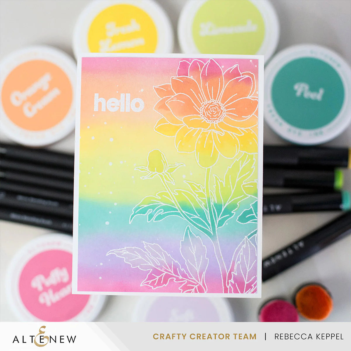 Altenew Citrus Burst Fresh Dye Ink Pad alt8306 rainbow