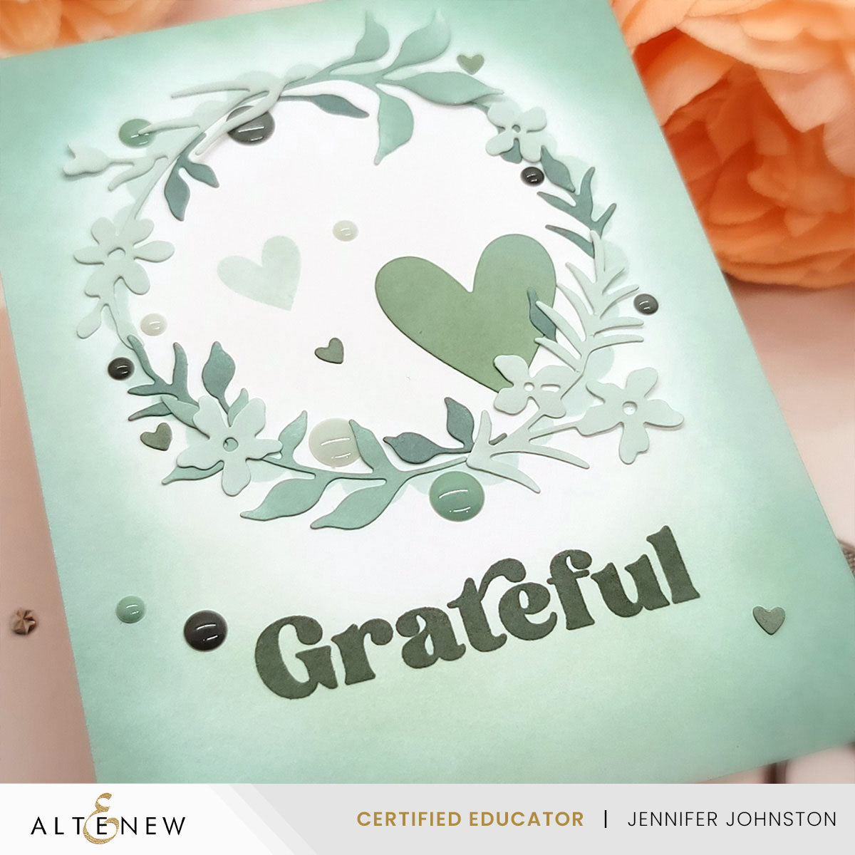 Altenew Coastal Mist Enamel Dots alt11195 hearts